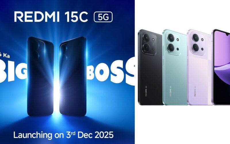 రెడ్మి 15C 5G డిసెంబర్ 3న భారత్‌లో లాంచ్ – అమెజాన్‌లో అందుబాటు