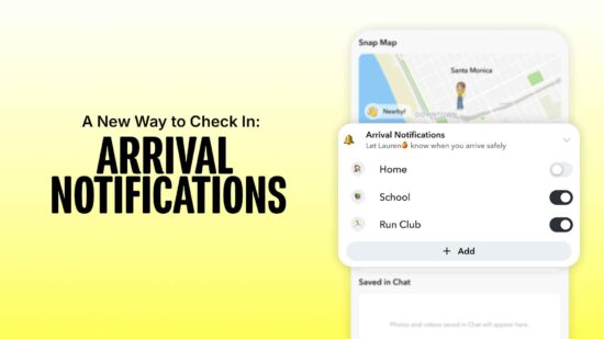 Snapchat 'Arrival Notifications'
