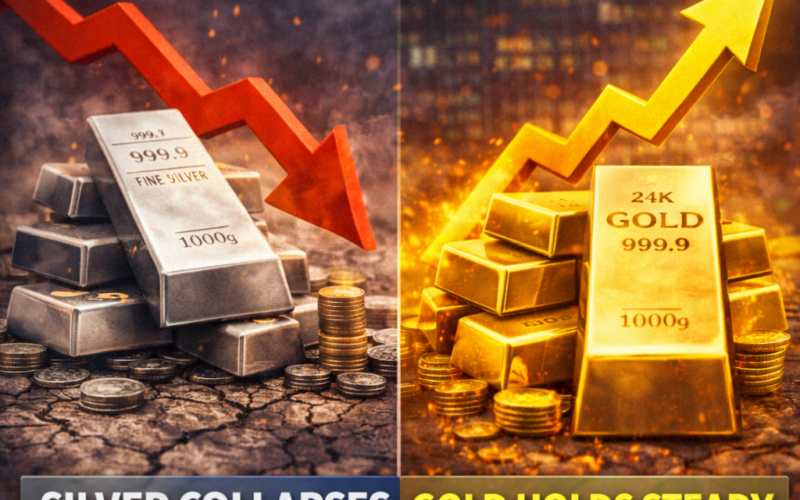 Silver Markets Collapse Gold Holds Steady